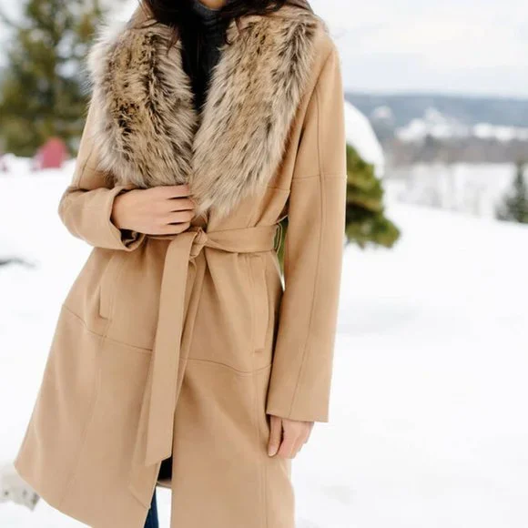 Biscotti Faux Fur Fox Collar Hudson Coat - Picture 5 of 5